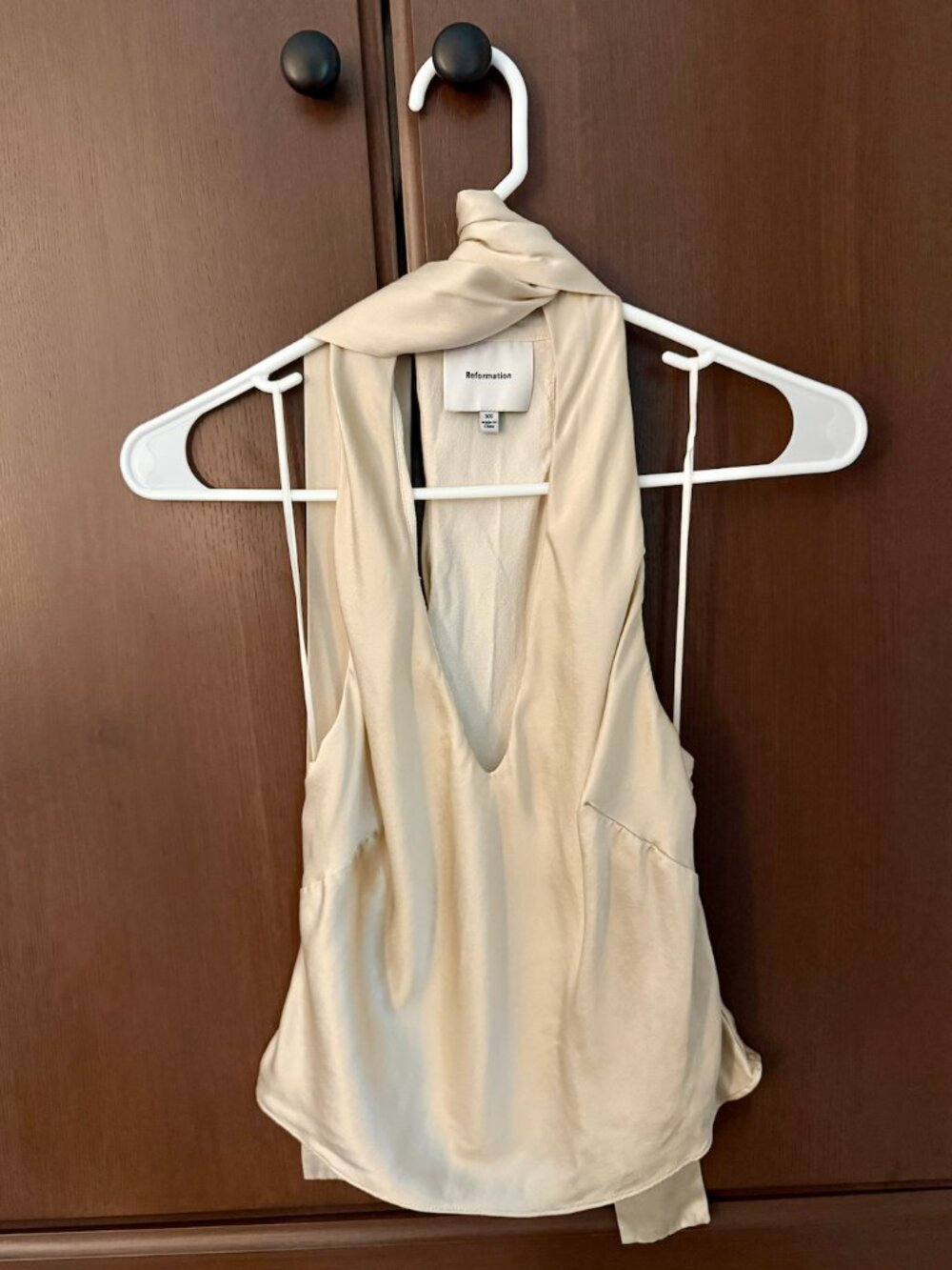 Reformation Pomelle Silk Two Piece Ivory - Size XS - Picture 6 of 10